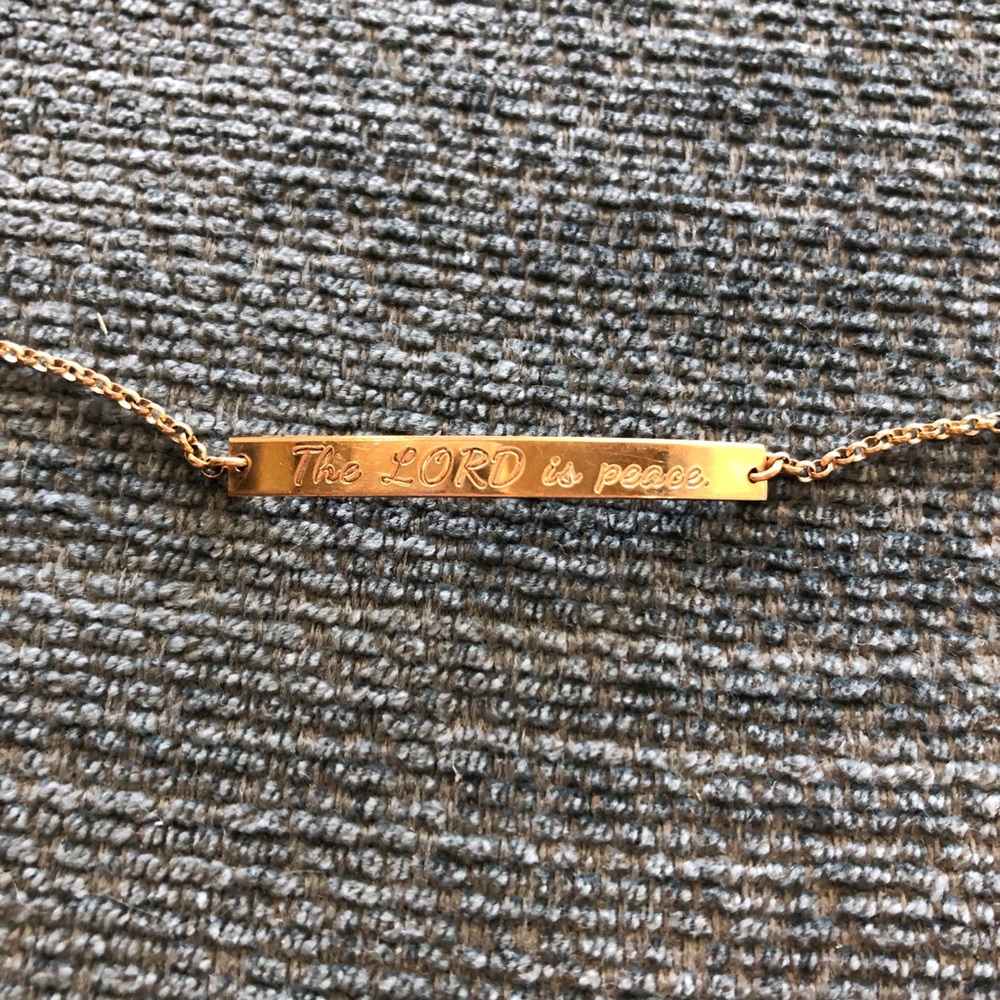 The Lord is Peace Gold Bracelet